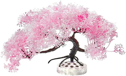 Sanfly Artificial Aquarium Plants, Fake Aquarium Aquatic Plant Cherry Blossom Aquarium Fish Tank Simulation Aquatic Aquarium Tank Accessories