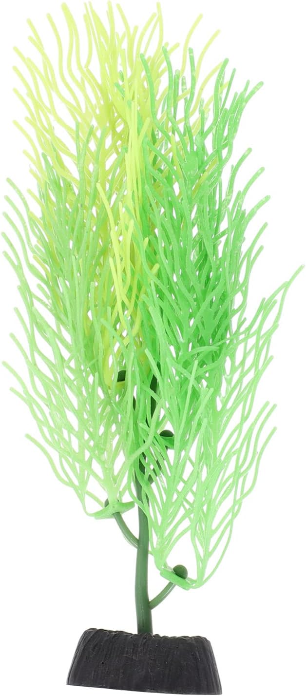 STOBOK 1Pc Artificial Aquarium Plants, Artificial Hornwort Plant Coral Decor Fish Tank Plants Coral Reef Decor Seaweed Decor for Aquarium Decorations Ornaments, Green