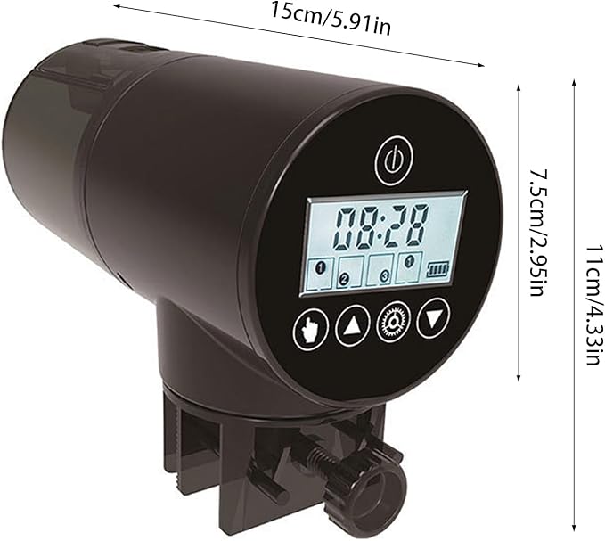 Automatic Fishes Food Dispenser for Aquariums Tanks with Rechargeable Timers Vacation Control Regulable Fishes Food Dispenser