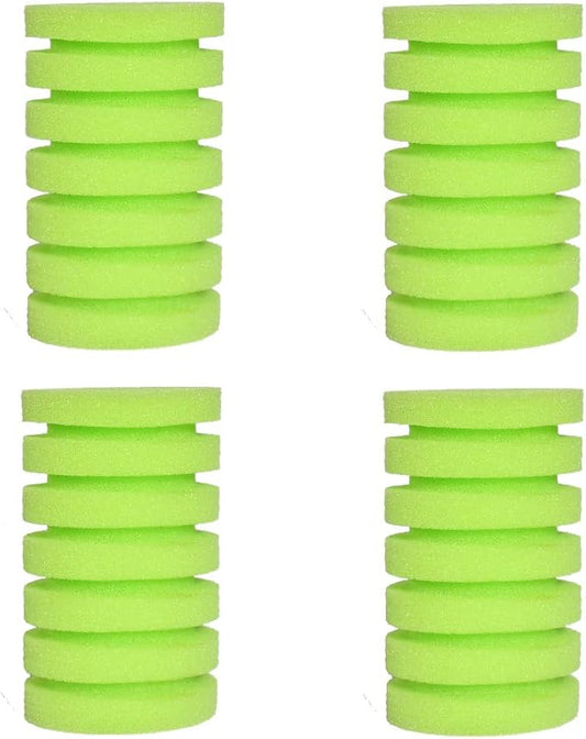 UPETTOOLS Aquarium Biochemical Sponge Filter, Ultra Quiet Aquarium Air Pump Bio Sponge Fish Tank Foam Filter (Green Sponge 4 Packs)
