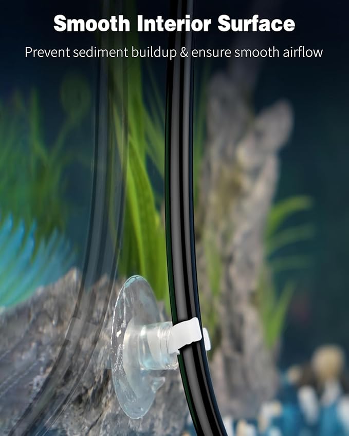 Pawfly 82 Feet Aquarium Air Tubing Standard 3/16" Airline Tubing for Fish Tank Air Pump Accessories PVC Hose for Aquarium Garden Terrarium Pond, Black