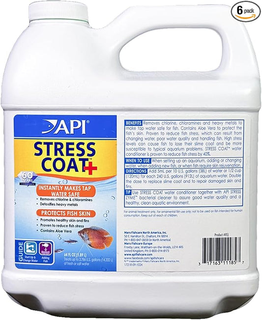 API STRESS COAT Aquarium Water Conditioner 64-Ounce Bottle