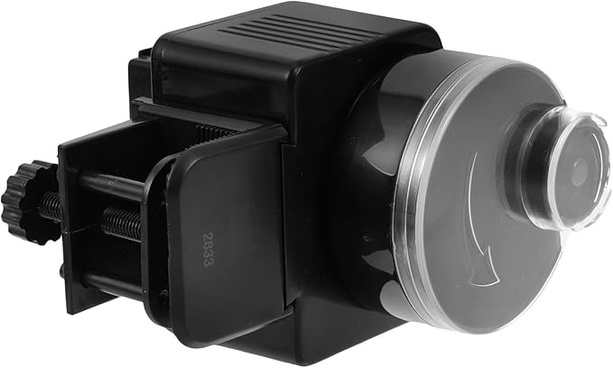 SEWACC Automatic Fish Feeder for Aquarium and Turtle Tank, Large-Capacity Timing Fish Tank Feeding Tool, Battery Not Included, Suitable for Flakes and Pellets, Pet Supplies