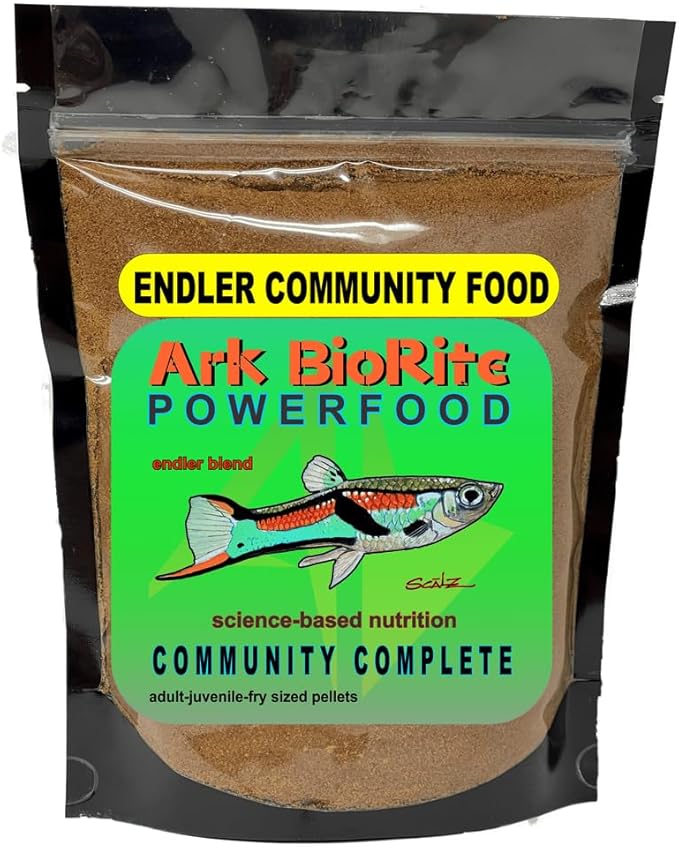 (2oz, Endler) Fish Food Species Specific - All Natural - Science Based Formula - Cleaner Water - Nutritional Powerfood for Special Fish Breeders, No Fillers