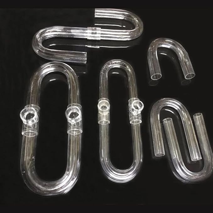 MOZTO 1pcs Aquarium Transparent U-Tube Acrylic Pipe Fittings Elbow Connector Fish Tank U-Shape Air Tube Fittings, for Garden Water Connectors O.D 20~32mm (Size : O.D 25mm)