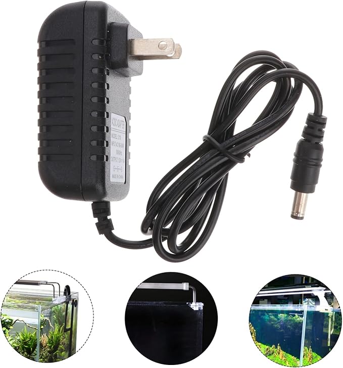 Cord to Attach to Fish Tank Suction Lights for Fish Tanks Top Fin Fish Tank Light Cord Aquarium Power Strip Fish Tank Strip Light Plug Power Supply 12v1a Led Jellyfish Lamp