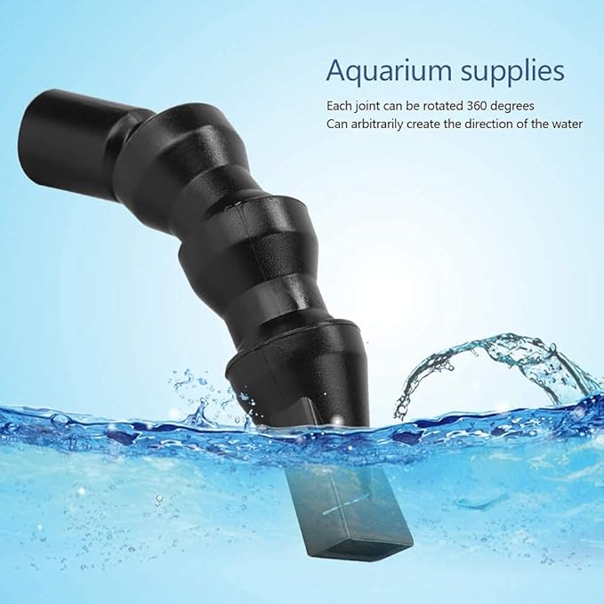 Aquarium Water Outlet Nozzle, Water Outlet Tube Pump Fitting Aquarium Nozzle Plastic for Aquarium Fish (25mm, Flat Duck Beak)