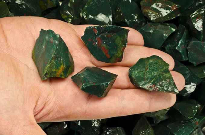 Fantasia Materials: 3 lbs Bloodstone Rough Stones from India