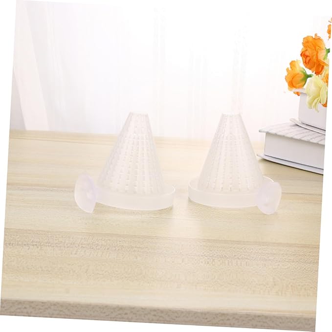 VILLCASE 3pcs Aquarium Red Worm Feeder Cone Automatic Fish Feeding Cups with Suction for Tank Shrimp and Live Fish Feeding