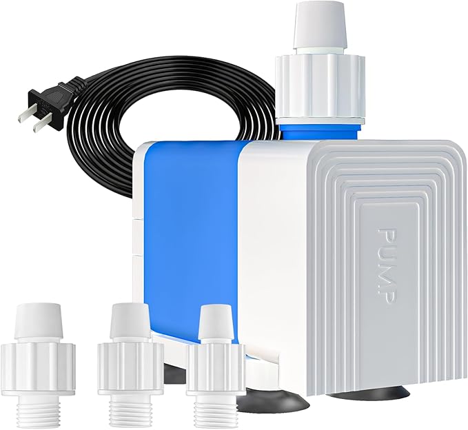 SongLong Submersible Pump 530GPH (2000 L/H 35W) Ultra Quiet with Over Heating Protection 6.5ft High Lift for Fountains, Hydroponics, Ponds, Aquariums & More……