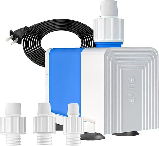 SongLong Submersible Pump 530GPH (2000 L/H 35W) Ultra Quiet with Over Heating Protection 6.5ft High Lift for Fountains, Hydroponics, Ponds, Aquariums & More……