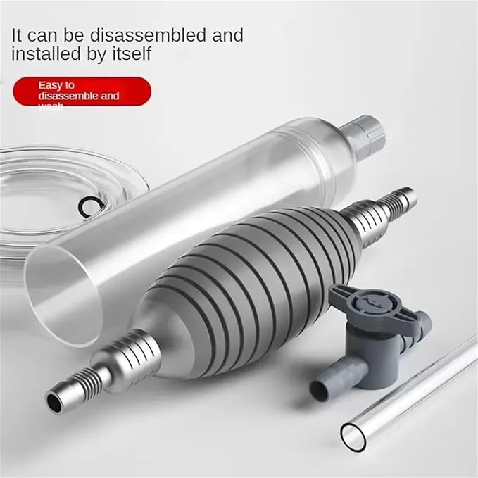 Fish Tank Siphon Vacuum Gravel Water Exchanger,Aquarium Sand Cleaning and Water Changing Cleaning Kit(Upgrade-1.7m)