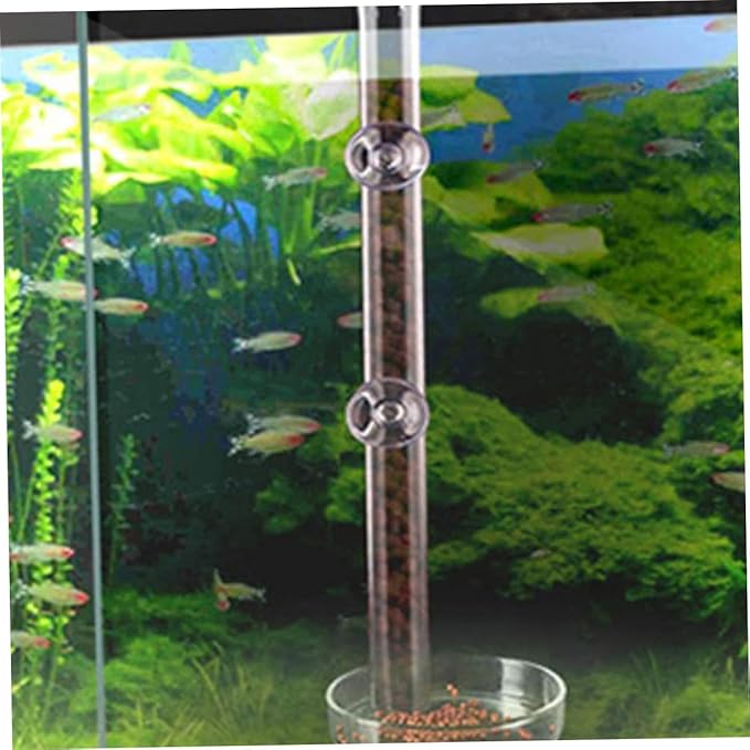 Milisten Acrylic Aquarium Fish Feeder with 2cm Diameter Feeding Tube and 45cm Height, Shrimp Feeding Tray for Fish Tank, Automatic Shrimp Feeder for Aquarium Pets