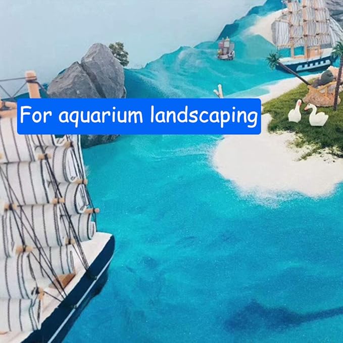 Oncpcare 1.1lb Natural Decorative Real Aquarium Sand, Aquarium Landscaping Decorative Gravel Rock, Decoration Ornament for Aquarium Fish Turtle Tank