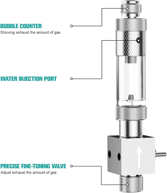 Aquarium Co2 Bubble Counter Splicing Accessories, Multiple Connections are Allowed, Co2 Regulator Aquarium Co2 Bubble Counter Splicing Accessories