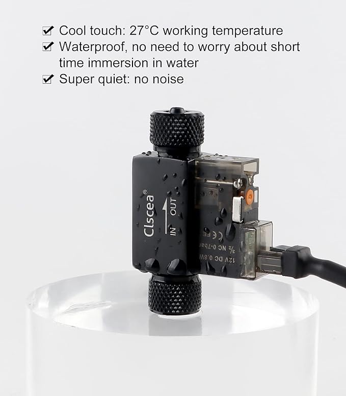 Inline CO2 Solenoid Valve Mini Low Temperature for Aquarium CO2 System