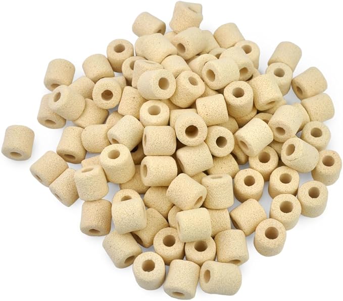 PULACO Aquarium Ceramic Ring, Filter Media for Fish Tank, Pond Filter, 1LB