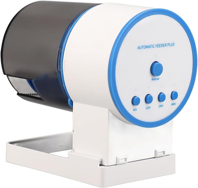 Automatic Fish Food Dispenser Adjustable Timing Intellect Fish Feeder for Fish Aquariums, Battery Powered, Great for Busy People