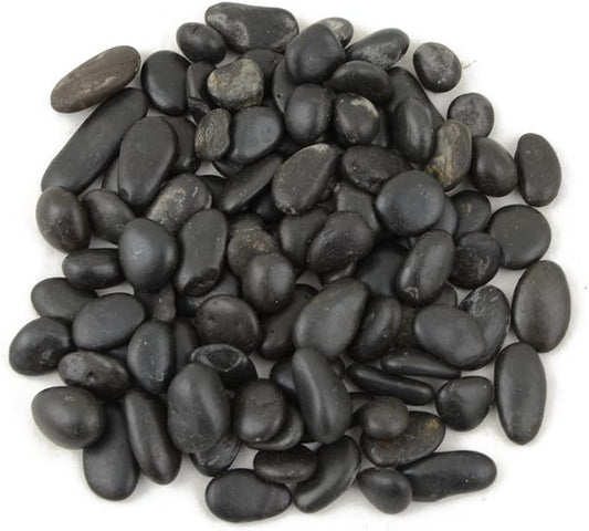 CNZ Polished Gravel Black 5 Pounds 0.5-0.8Inch for Plant Aquariums, Landscaping, Home Decor
