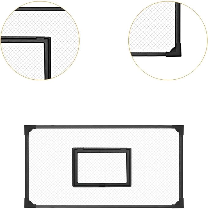 Aquarium Cover Made of 5 Mm Thick Mesh, Versatile, Wear-Resistant Accessory with Feeding Window, 80cmx40cm