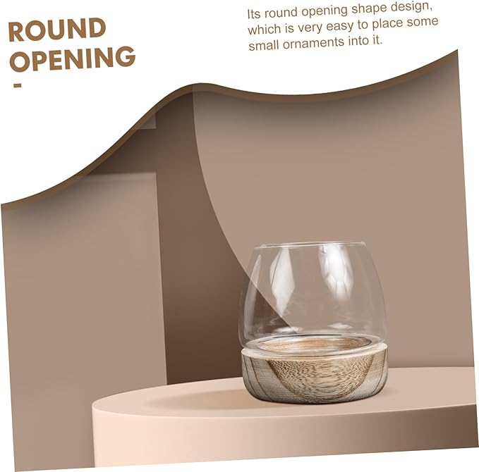 Multi-Functional Household Small Fish Bowl Glass Landscape Bottle Easy to Clean for Plant and Decor