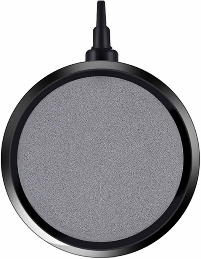 2 Aquarium Air Stone Discs Air Pump Accessories Fish Tank Aerator Bubble Diffuser Plates with Sand Stone Round Design for Oxygen Dispersion in Various Size Tanks