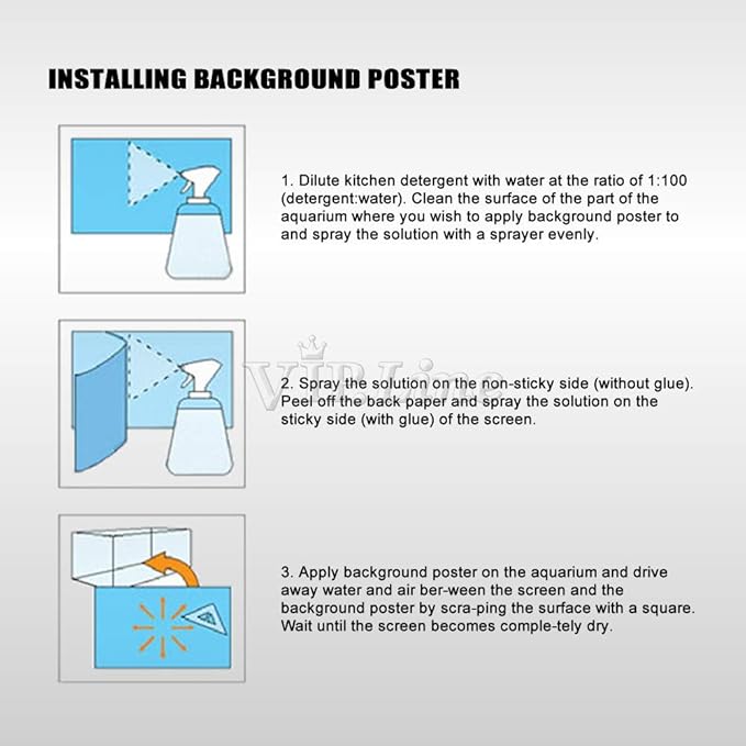 Black Stone Aquarium Background Poster PVC Fish Tank Decorations Landscape (72" x 25"/ 183 x 64cm)