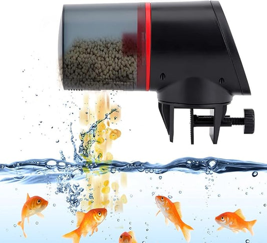 Automatic Fish Feeder Smart, Fish Feeder Timing, Charging Food Dispenser ABS Plastic Stable Feeding Tool for Aquarium Tank and Water Pet Breeding