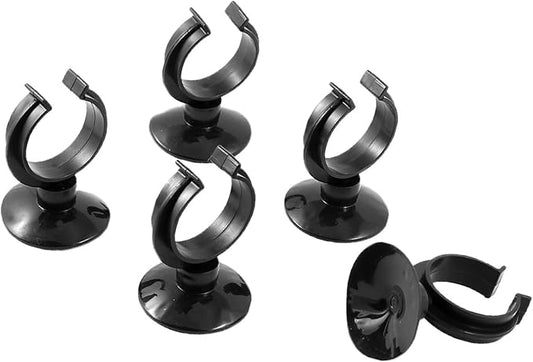 Aquarium Heater Clips, Aquarium Heater Suction Suckers for Fish Tanks, (Black 5pcs)