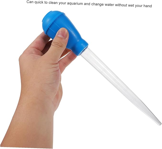 POPETPOP 3pcs Fish Tank Cleaner Dropper Prolonged Pipe Aquarium Waste Water Changer Manual Siphon Vacuum Gravel Sand Cleaning
