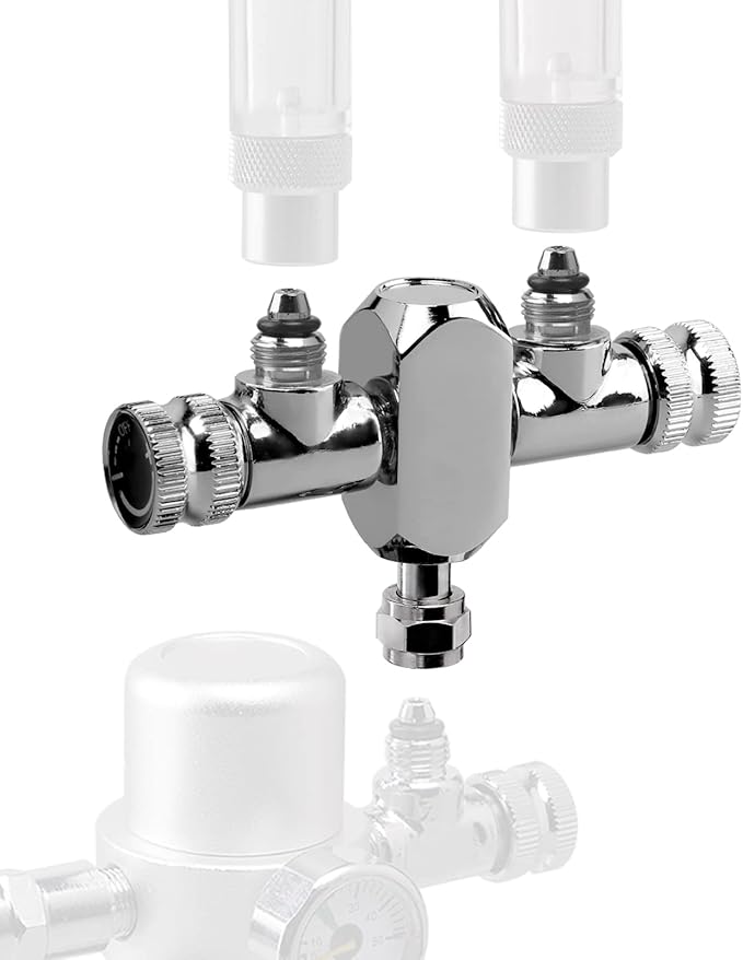 Aquarium Conventional CO2 Splitter Regulator Valve 2 Way for CO2 Generator