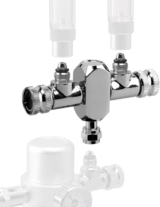 Aquarium Conventional CO2 Splitter Regulator Valve 2 Way for CO2 Generator