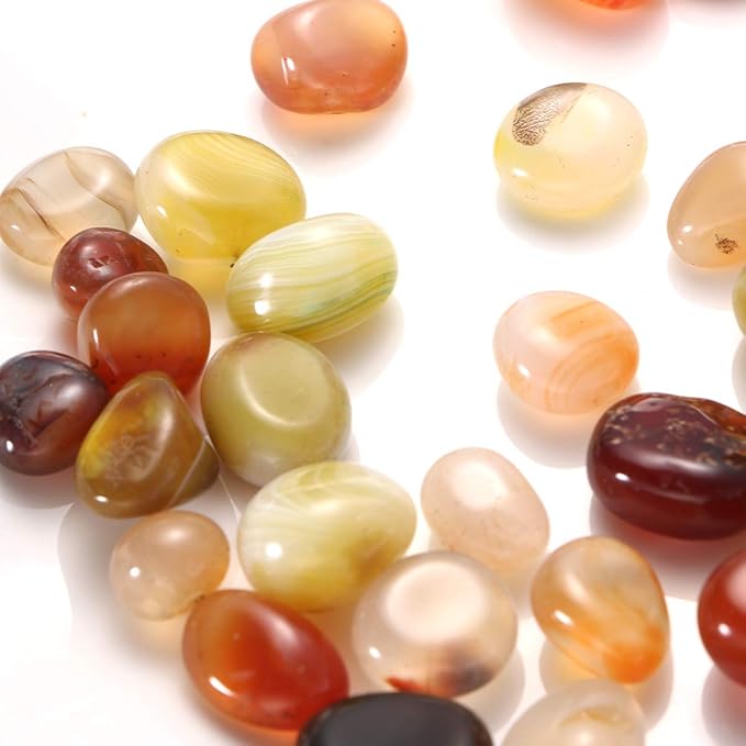 WINOMO Decorative River Rock Stones Natural River Pebbles Colorful 0.5-1cm 500g
