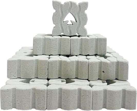 SHIGATSU 18 Pack Aquarium Bio Media Ceramic Filter Media Blocks for Marine and Freshwater Pond Fish Tank, Aquarium Filter Media