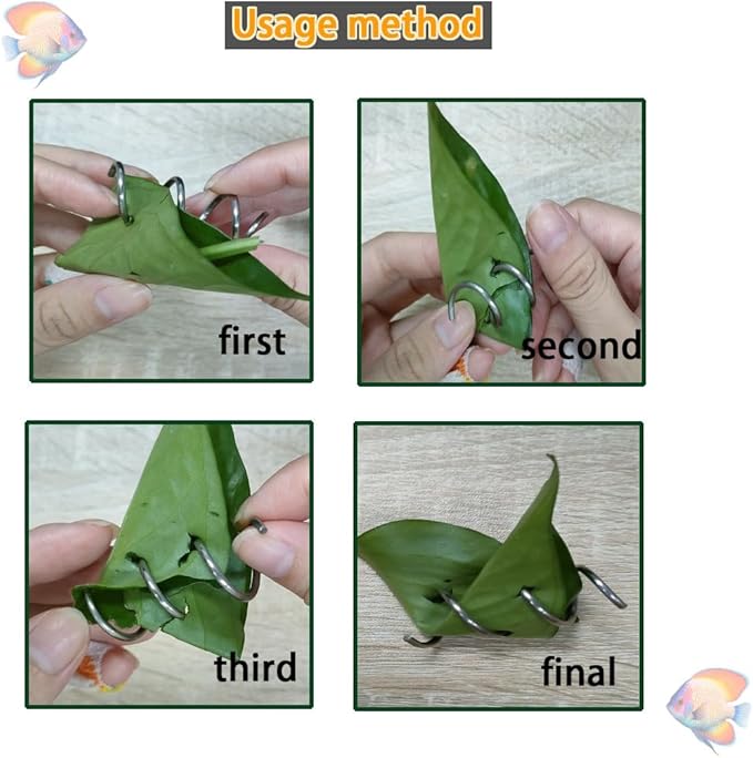 Vegetable Feeder for Aquarium, Suitable for Bottom Feeding Fish/Malawi Cichlids/Przewalski's Catfish/Clown loaches/Snails, etc., submerged Design, 3 Packs