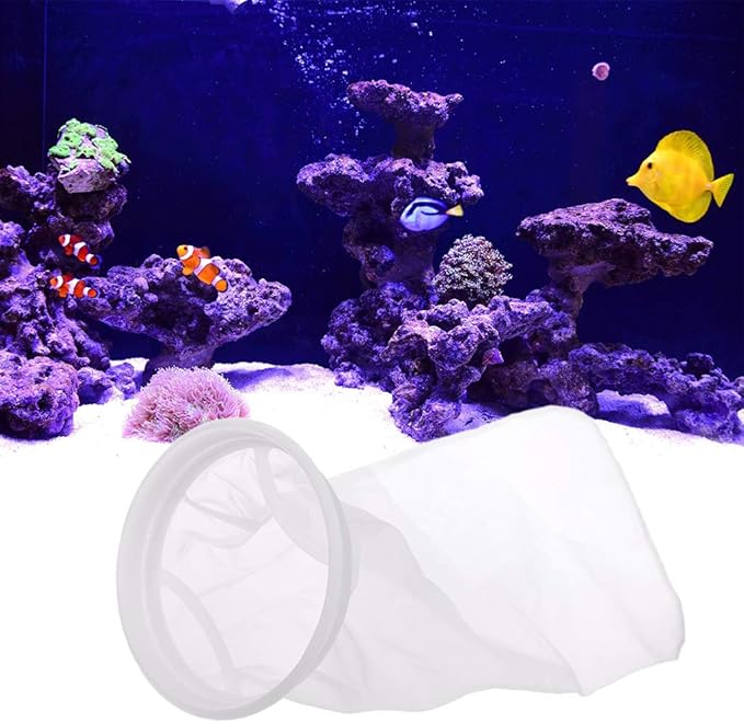 Filter Socks for Extra Fine Mesh 7 Inch by 17 Inch Long Premium Aquarium Nylon Filter Bags with Rings
