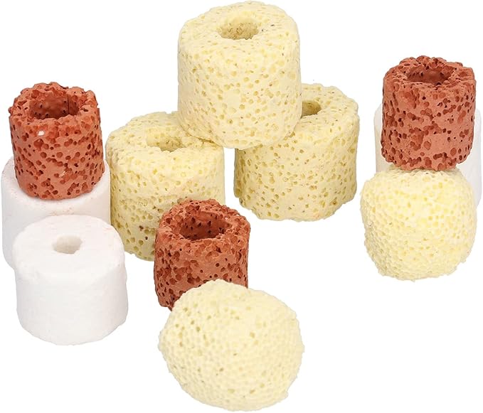 4 in 1 Filter Media, Natural Sand Gravel Soil Mixture Aquarium Biological Filter Media with Durable Natural Materials, for Fish Tank Pond Hanging Filters Water Tanks