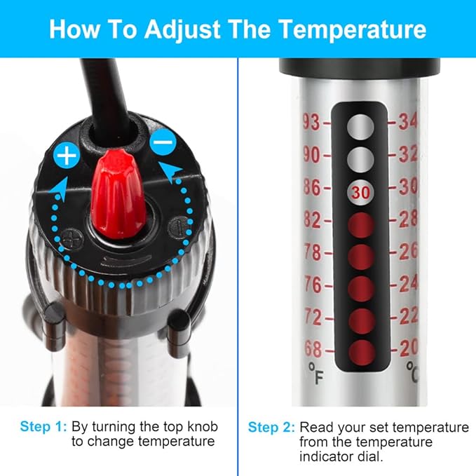 DaToo Aquarium Heater Fish Tank Heater Submersible 300 Watt, 1 Yr Warranty