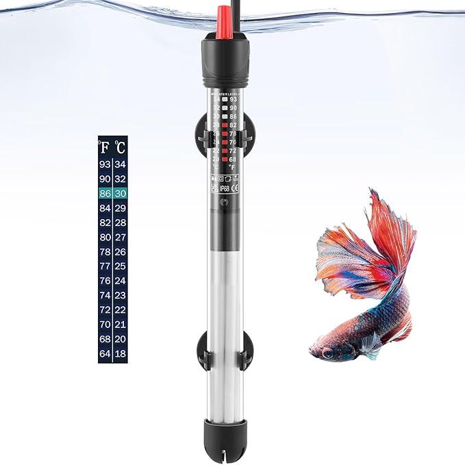 FEDOUR Aquarium Heater 50W 100W 300W, Submersible Glass Fish Tank Heater for Fresh and Salt Water (300W)