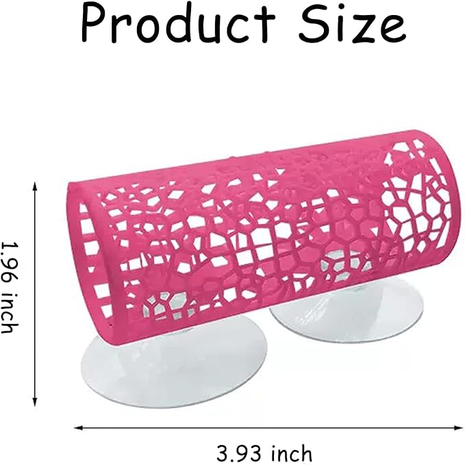 Plastic Aquarium Hideaway Cave with Flow-Through Design - Decorative Tunnel for Betta Fish, Guppies & Shrimp with Secure Suction Cup