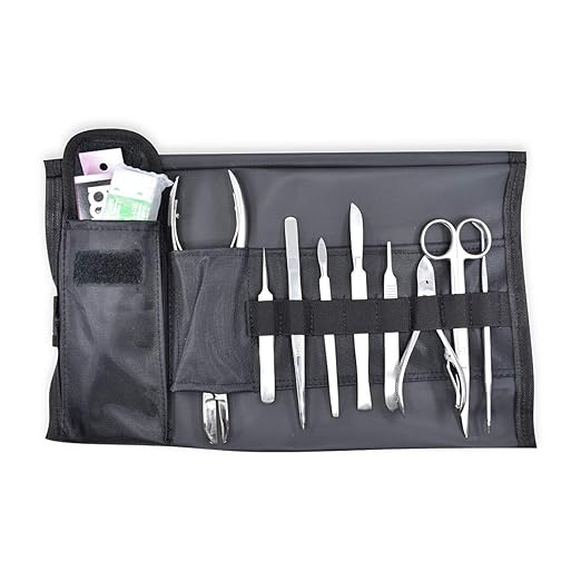 10FK Ultimate Coral Fragging and Coral Propagation Kit for Reef Hobbyists - 19 Pcs, Rollup case, Stainless Steel Instruments