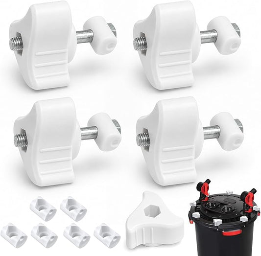Filter Tank Lid Fastener Replacement Parts Compatible with Fluval FX2 FX4 FX5 FX6 Aquarium Canister Filter (4 PCS)