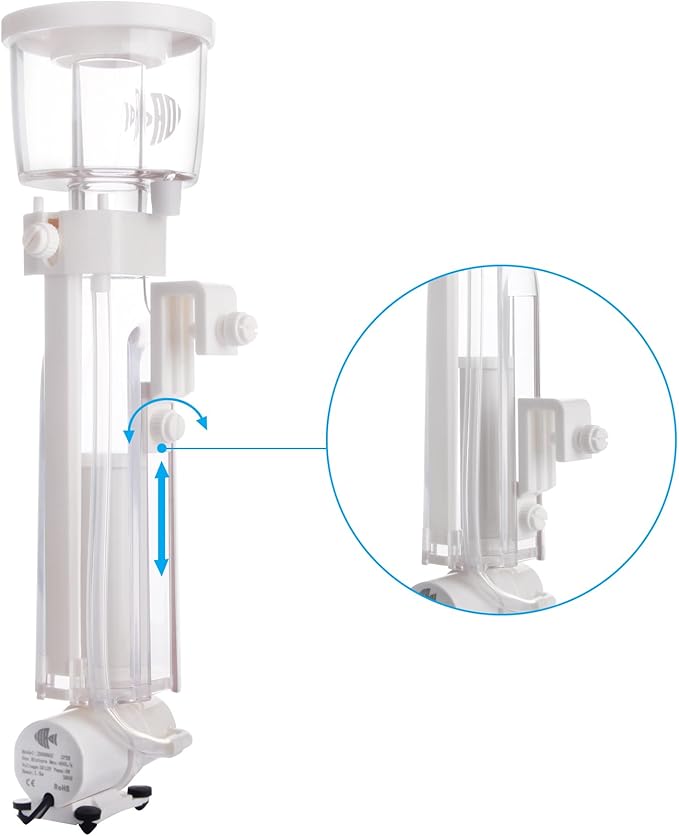IOAOI Nano Protein Skimmer for Saltwater Aquariums, DC Pinwheel Pump for 20 Gals Fish Tank, Hang On, Internal