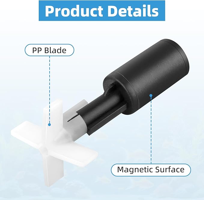 Impeller Assembly Compatible with AquaClear 50 Power Filter, A634 Aquarium Filter Part for Fluval Fish Tank Pump System