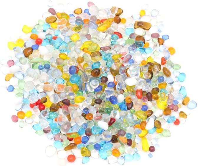 BESPORTBLE 1pack Colorful Aquarium Decorative Stones Glass Sand for Fish Tank Landscape Layout for Freshwater Environments Safe for for Ponds and Gardens