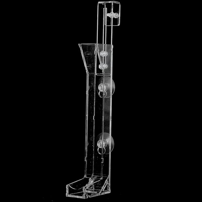 Shrimp Feeder Tube, Fish Plate Acrylic Transparent Tube, Clear Automatic Feeders Aquarium Feeding Tray for S (M(59cm / 23.2in Long))