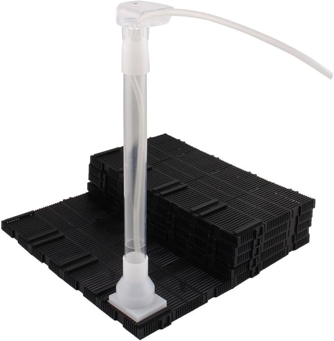 XMHF Aquarium Fish Tank Undergravel Plastic Filter Board Air Tube 28pcs Black