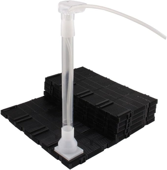XMHF Aquarium Fish Tank Undergravel Plastic Filter Board Air Tube 28pcs Black