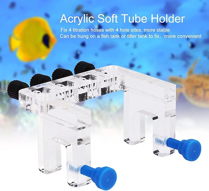 Fydun Aquarium Doser Tubing, Acrylic Aquarium Soft Tube Fixture Holder for Holding Dosing Pump Soft Hose