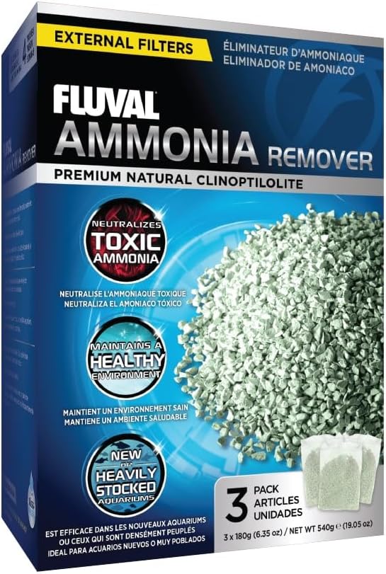 Fluval Ammonia Remover, Chemical Filter Media for Freshwater Aquariums, 3-Pack